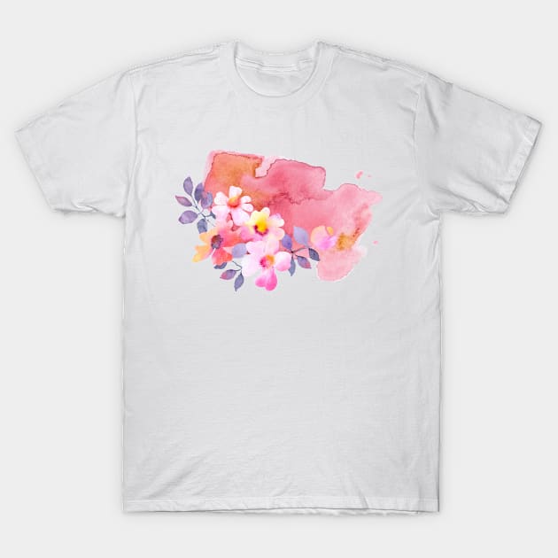 Watercolor floral T-Shirt by Rev Store